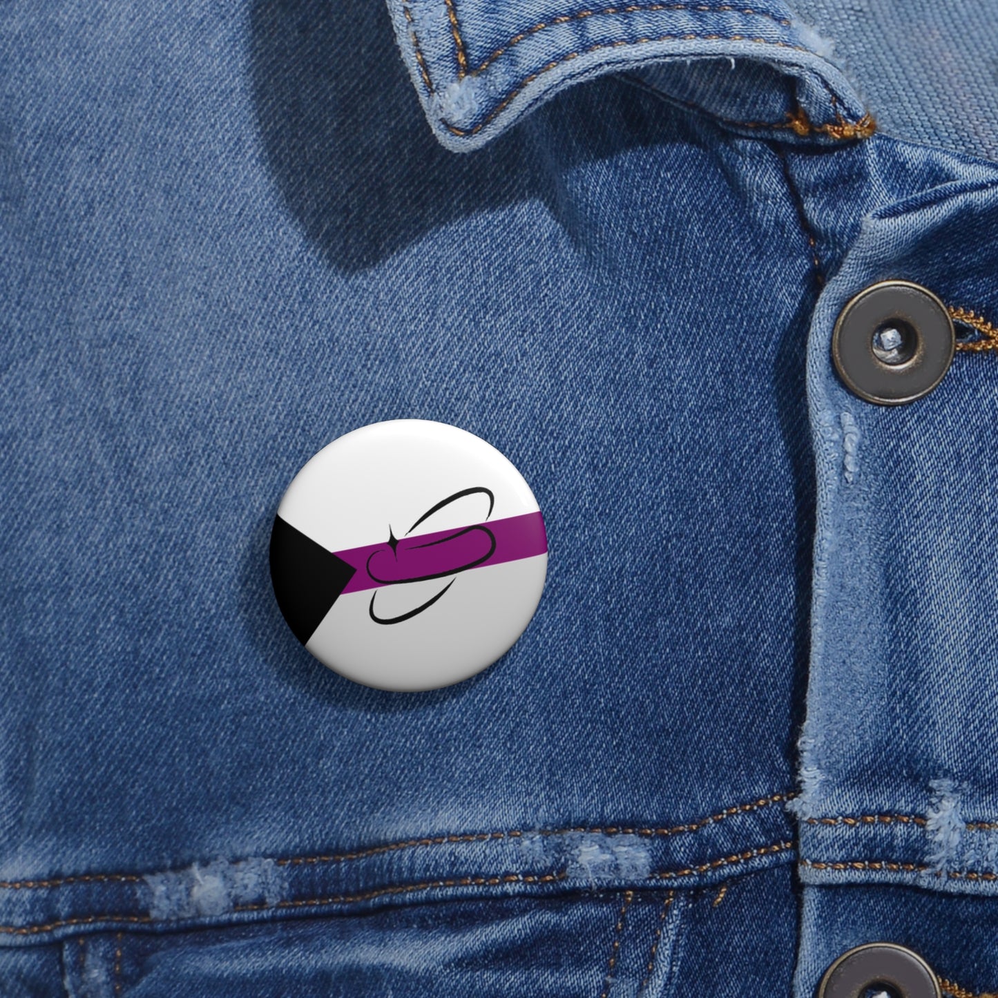 Demisexual Flag Pin Button