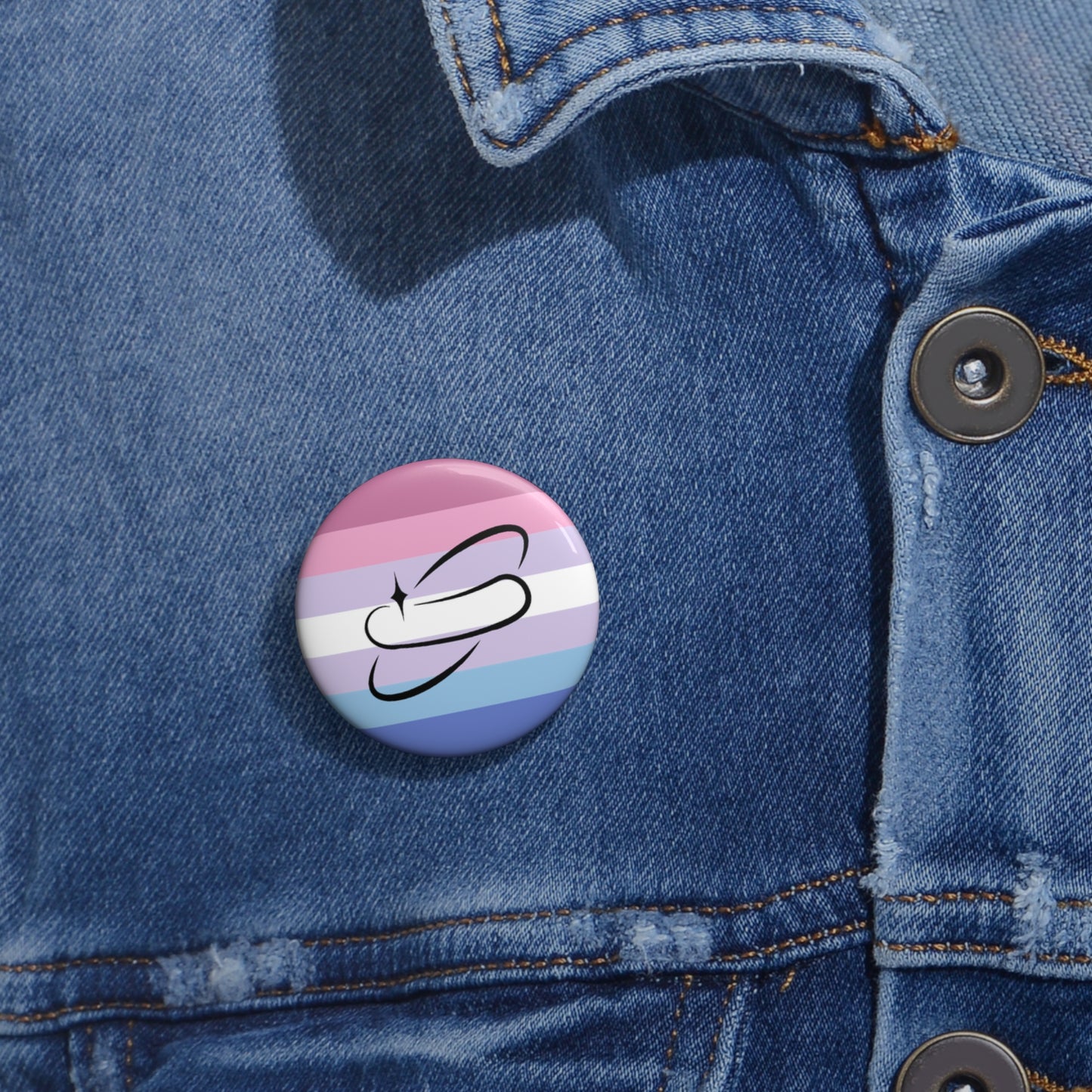 Bigender Flag Pin Button