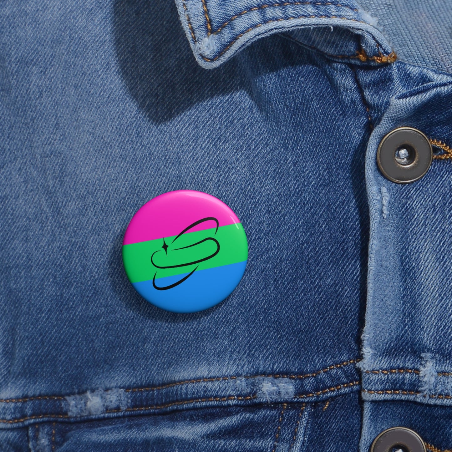 Polysexual Flag Pin Button
