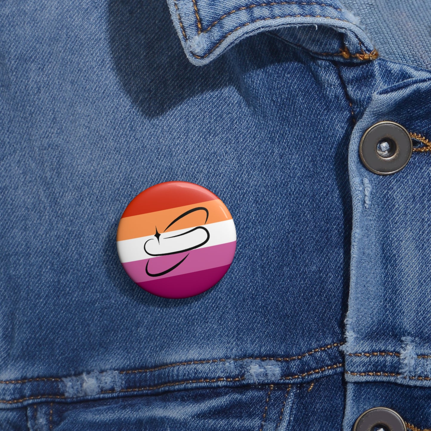 Lesbian Flag Pin Button