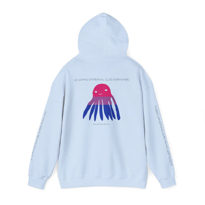 Unisex Bisexual Conversation Starter Hoodie Taki the Tako | You Should Start a Convo, I'm too shy.