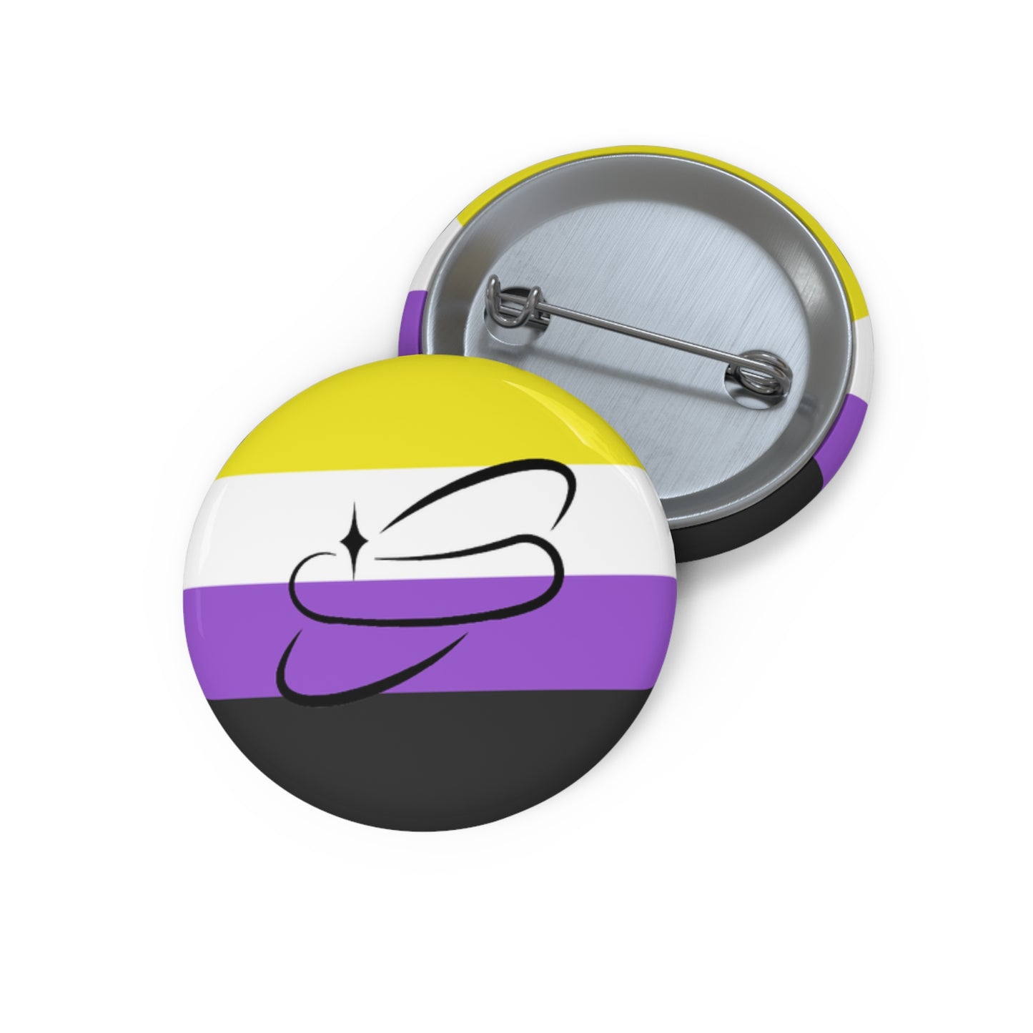 Non-Binary Flag Pin Button