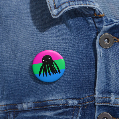 Polysexual Flag Taki the Tako Pin Button
