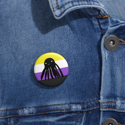 Non-Binary Flag Taki the Tako Pin Button