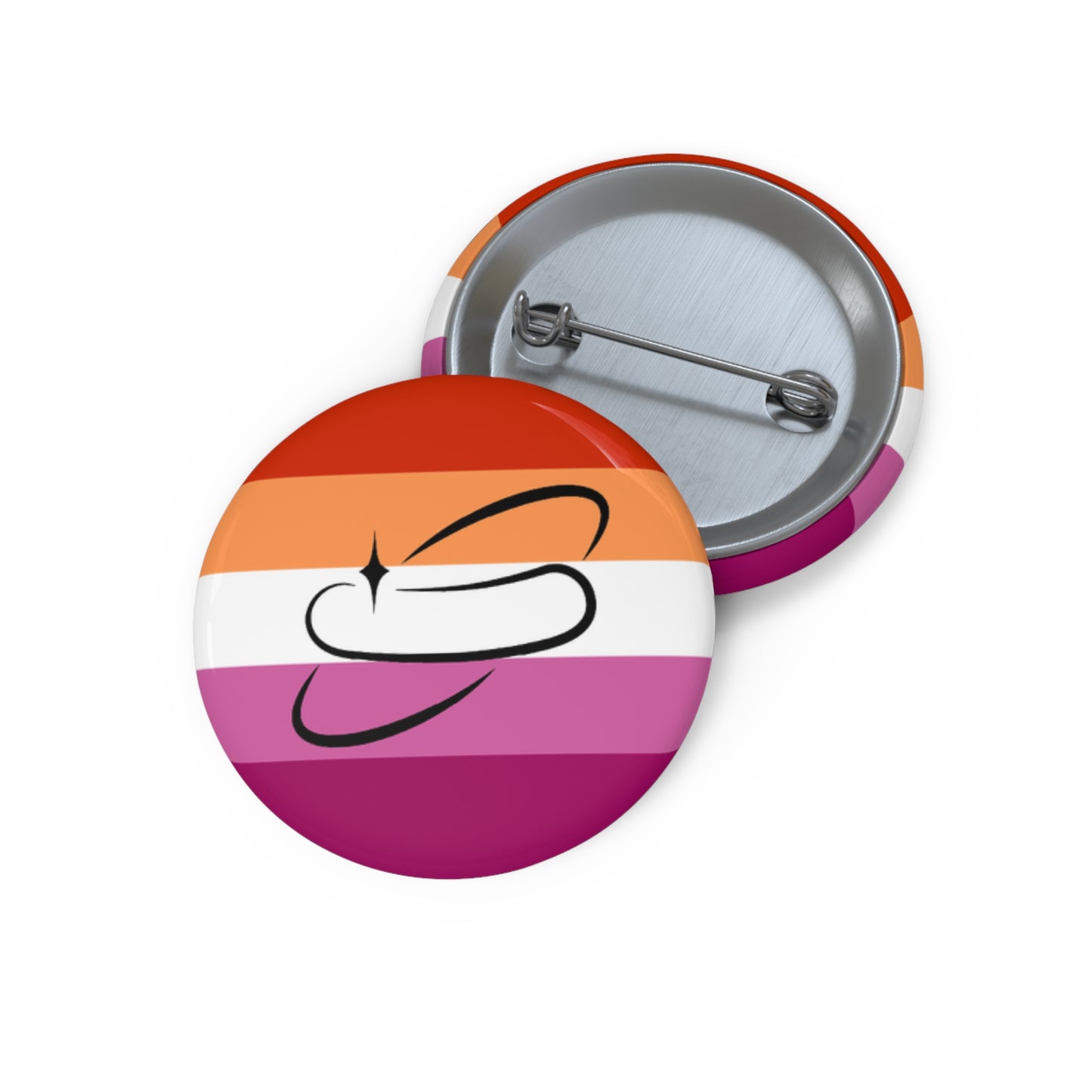 Lesbian Flag Pin Button