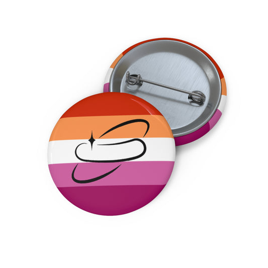 Lesbian Flag Pin Button