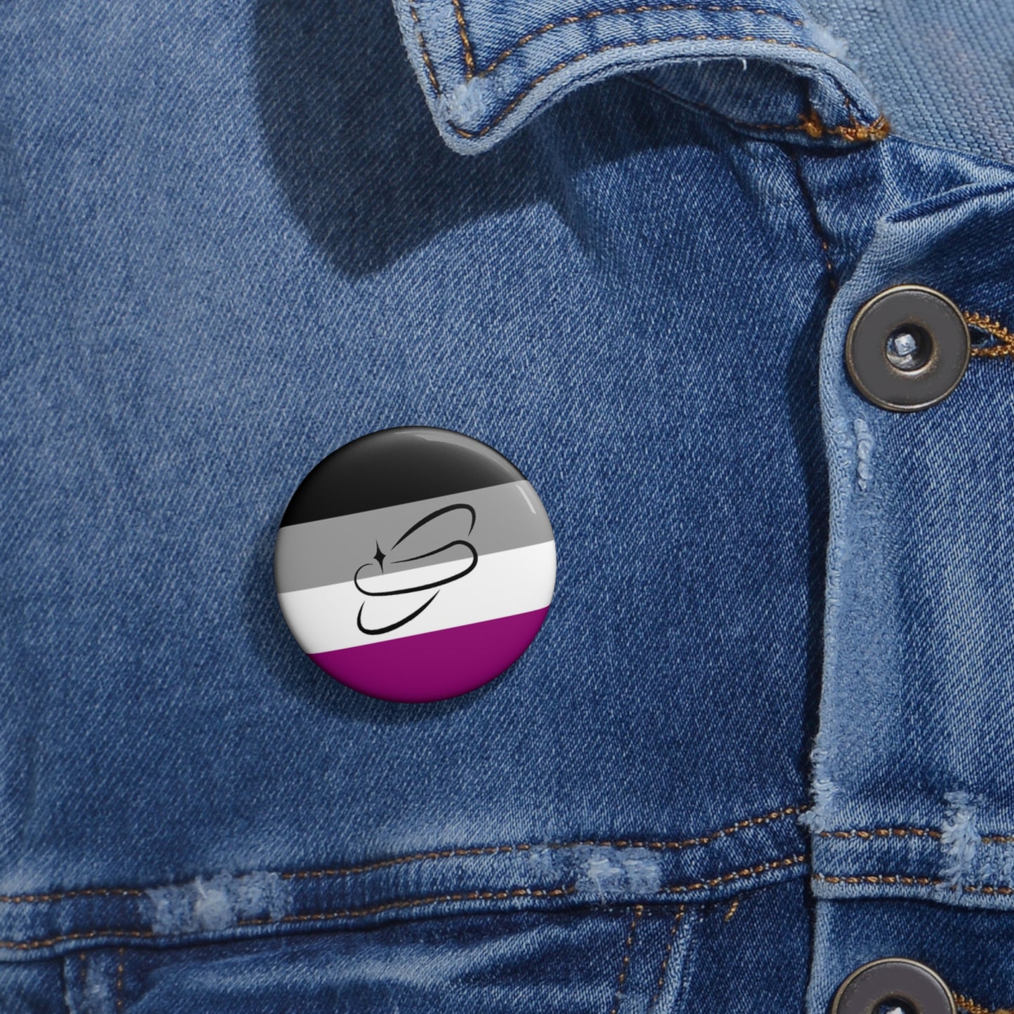 Asexual Flag Pin Button