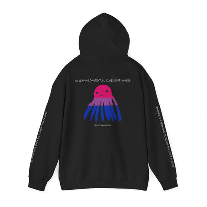 Unisex Bisexual Conversation Starter Hoodie Taki the Tako | You Should Start a Convo, I'm too shy.