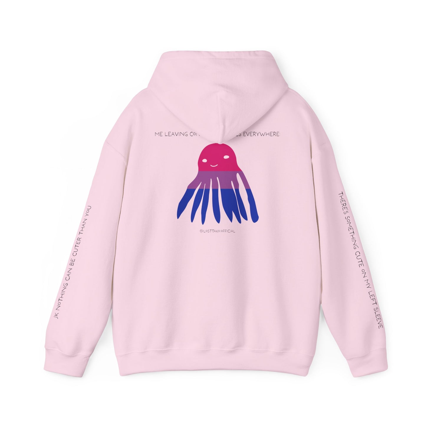 Unisex Bisexual Conversation Starter Hoodie Taki the Tako | You Should Start a Convo, I'm too shy.