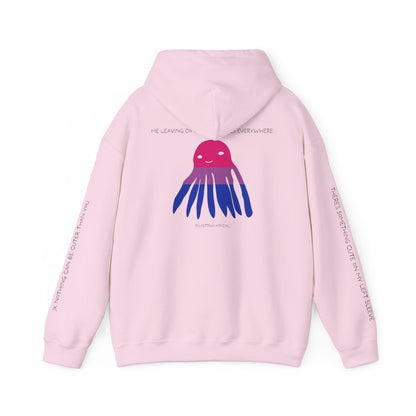 Unisex Bisexual Conversation Starter Hoodie Taki the Tako | You Should Start a Convo, I'm too shy.
