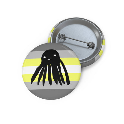 Demigender Flag Taki the Tako Pin Button