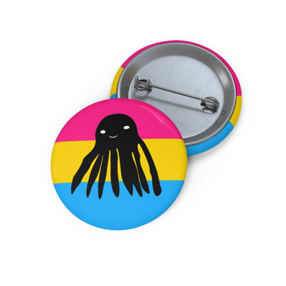 Pansexual Flag Taki the Tako Pin Button