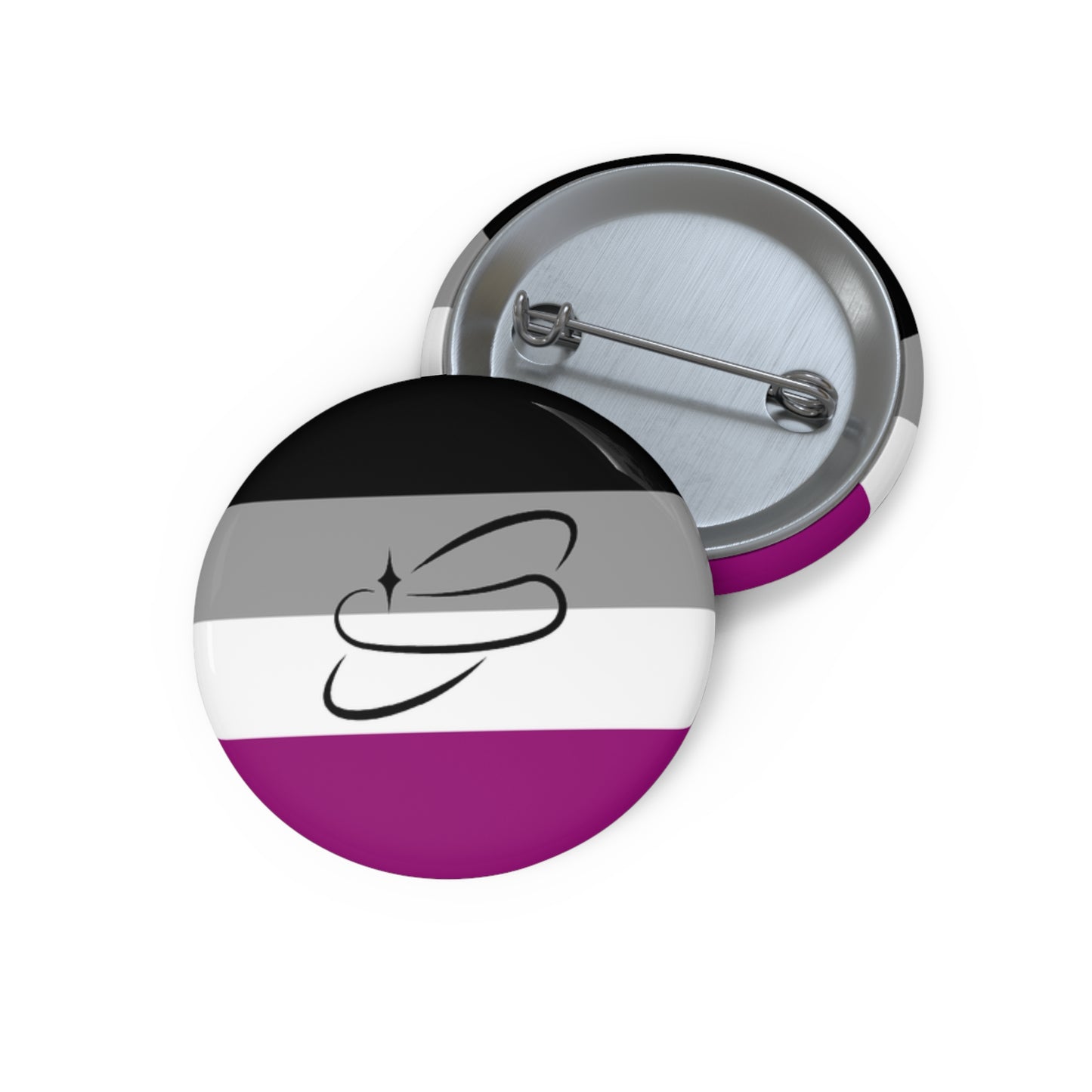 Asexual Flag Pin Button