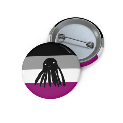 Asexual Flag Taki the Tako Pin Button