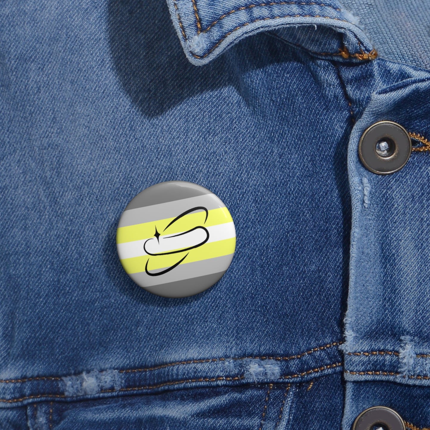 Demigender Flag Pin Button