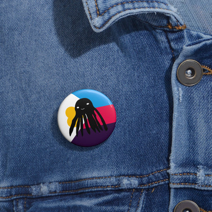 Polyamory Flag Taki the Tako Pin Button