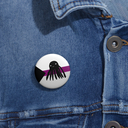 Demisexual Flag Taki the Tako Pin Button