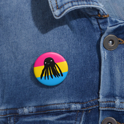 Pansexual Flag Taki the Tako Pin Button