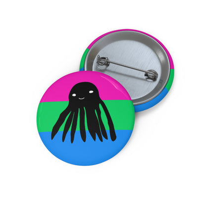 Polysexual Flag Taki the Tako Pin Button