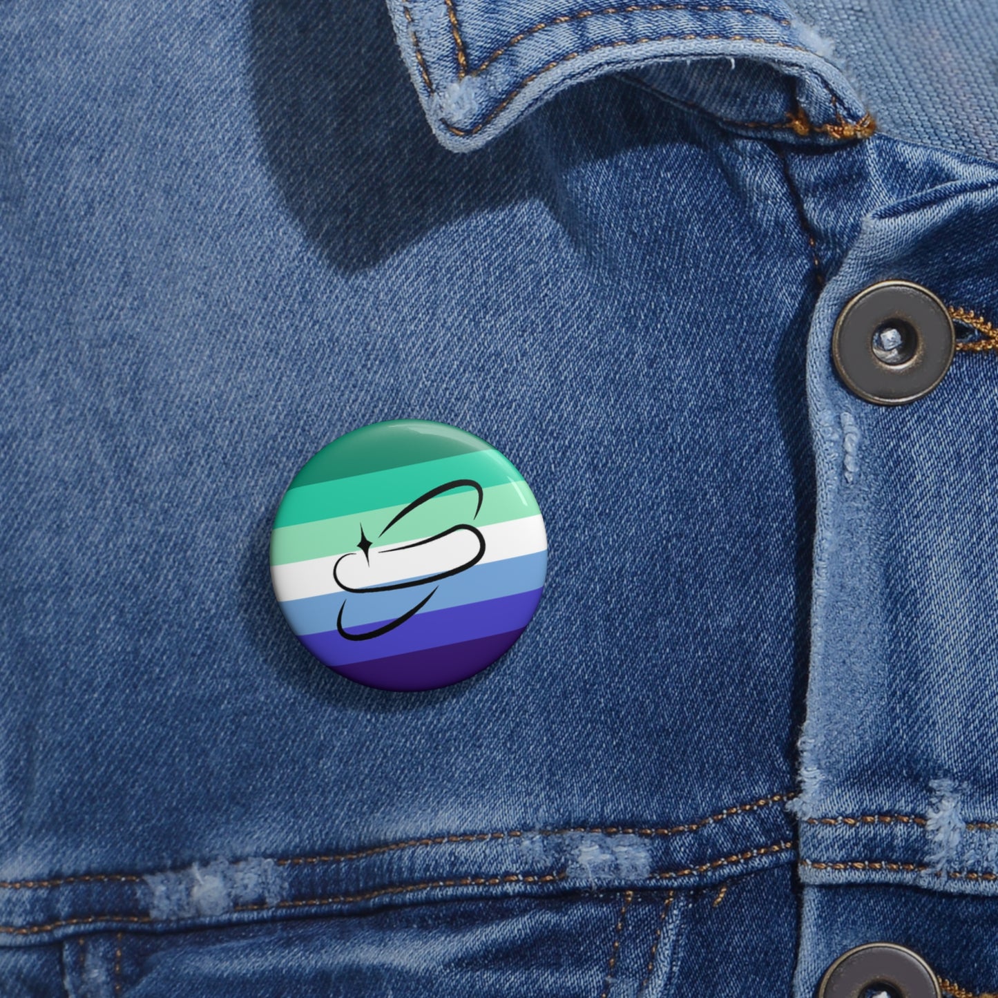 Gay Flag Pin Button