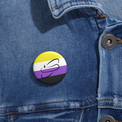Non-Binary Flag Pin Button