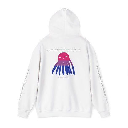 Unisex Bisexual Conversation Starter Hoodie Taki the Tako | You Should Start a Convo, I'm too shy.