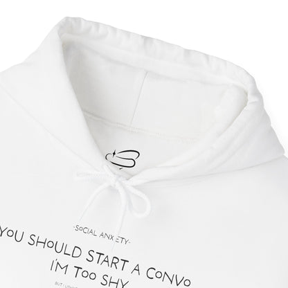 Unisex Bisexual Conversation Starter Hoodie Taki the Tako | You Should Start a Convo, I'm too shy.