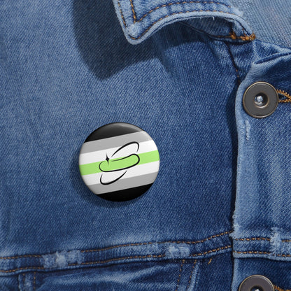 Agender Flag Pin Button
