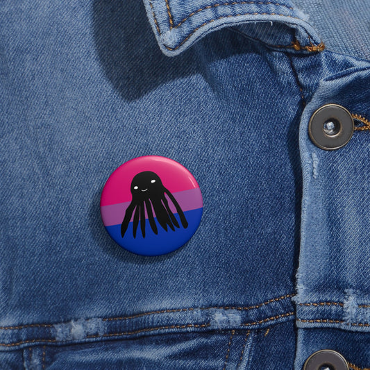 Bisexual Flag Taki the Tako Pin Button