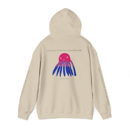Unisex Bisexual Conversation Starter Hoodie Taki the Tako | You Should Start a Convo, I'm too shy.