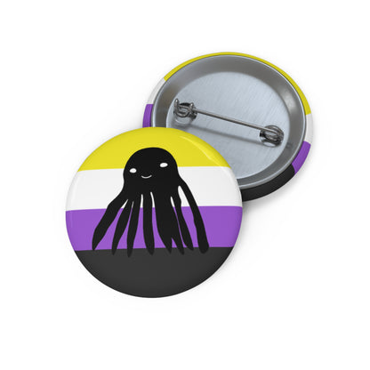 Non-Binary Flag Taki the Tako Pin Button