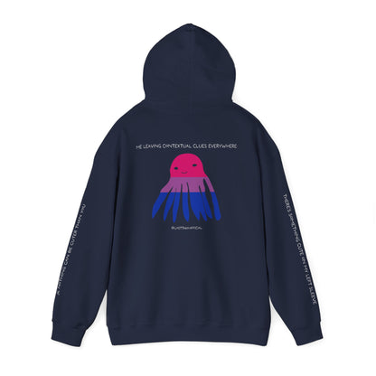 Unisex Bisexual Conversation Starter Hoodie Taki the Tako | You Should Start a Convo, I'm too shy.