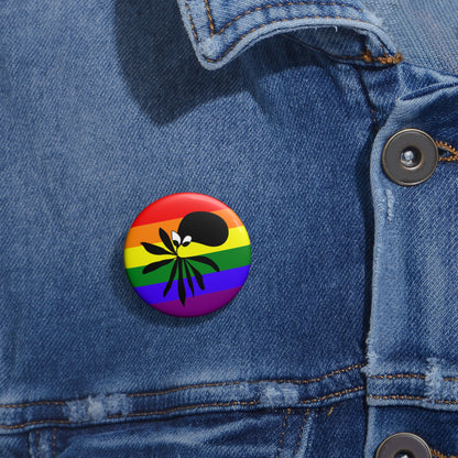 Tori the Tako Pride Flag Pin Button