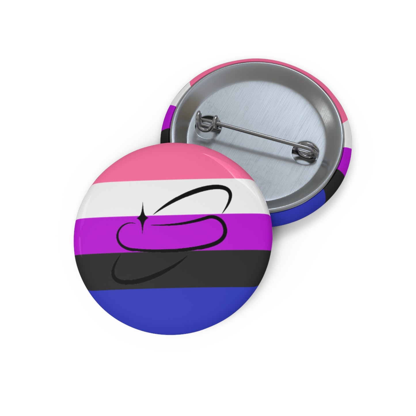 Genderfluid Flag Pin Button