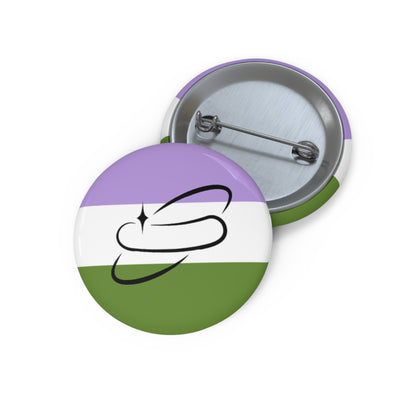 Genderqueer Flag Pin Button