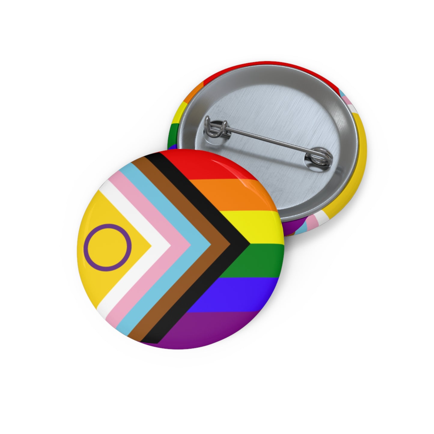 Progress Pride Flag Pin Button