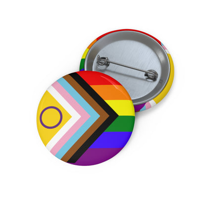 Progress Pride Flag Pin Button