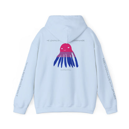 Unisex Bisexual Conversation Starter Hoodie Taki the Tako | You Should Start a Convo, I'm too shy.