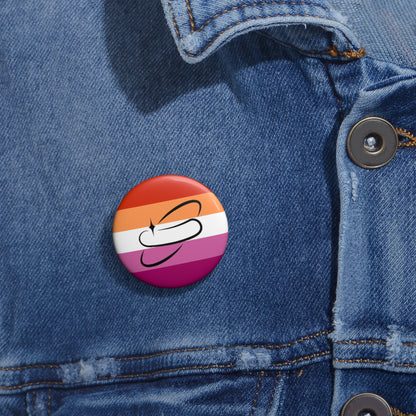 Lesbian Flag Pin Button