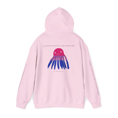 Unisex Bisexual Conversation Starter Hoodie Taki the Tako | You Should Start a Convo, I'm too shy.