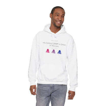 Unisex Bisexual Conversation Starter Hoodie Taki the Tako | You Should Start a Convo, I'm too shy.