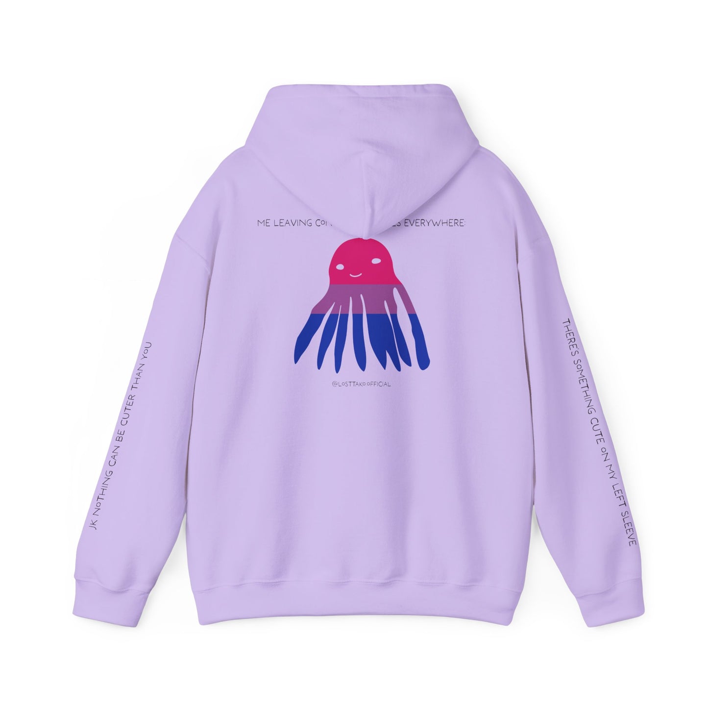 Unisex Bisexual Conversation Starter Hoodie Taki the Tako | You Should Start a Convo, I'm too shy.